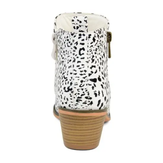 Journee Collection Womens Rebel Outside Zip Stacked Heel Booties image {2}