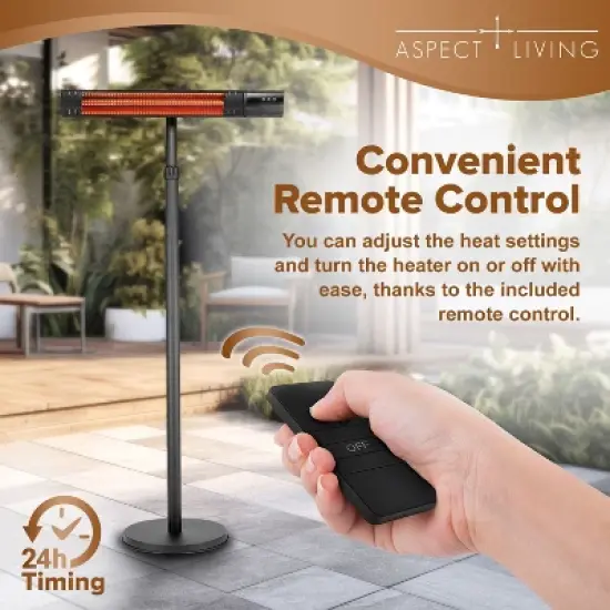 Aspect Living Pole Mounted Electric Patio Heater image {2}