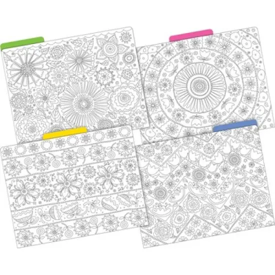Barker Creek Color Me! 14pt Letter-Size File Folders Multi-Design Set 24 per Set: Art Stationery, Top Tab, 50 Sheet Capacity image {1}
