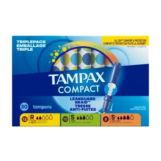 Tampax Compact Periods Tampon - Regular/Super/Super Plus - 30ct image {15}