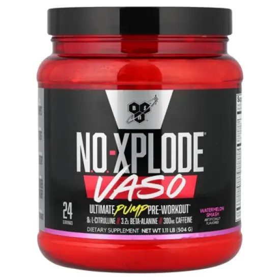 BSN No-Xplode&reg; VASO, Ultimate Pump Pre-Workout, Watermelon Smash, 1.11 lb (504 g) image {4}