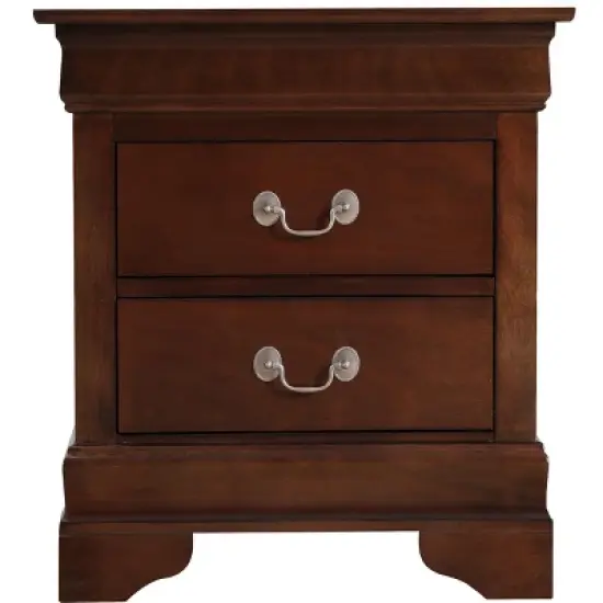 Passion Furniture Louis Philippe 2-Drawer Nightstand (24 in. H X 22 in. W X 16 in. D) image {8}