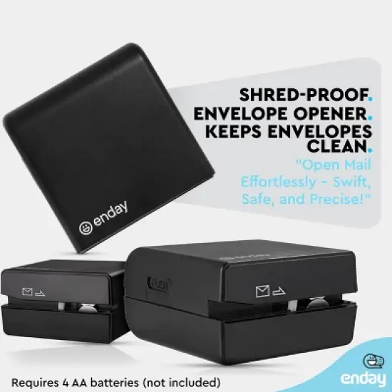 Electric Letter Envelope  Opener, Battery Operated - Letter Opener Envelope Slitter Portable & Safe Blade Design Mail Opener - Enday image {3}