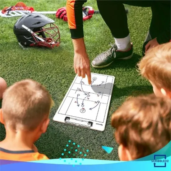 SCRIBBLEDO Lacrosse 15&rdquo;x9&rdquo; Dry Erase Coaching Clipboard image {6}