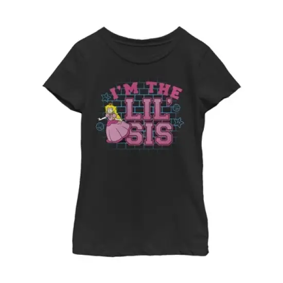 Girl's Nintendo Lil' Sis Princess Peach T-Shirt image {3}