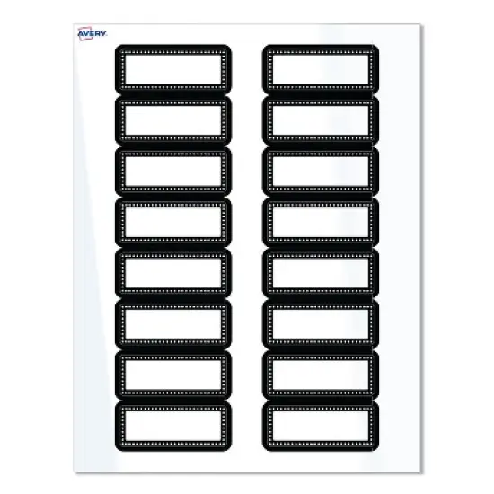 Avery Labels, 1" x 2-5/8", Glossy White, Black & White Polka Dots, 160ct image {8}