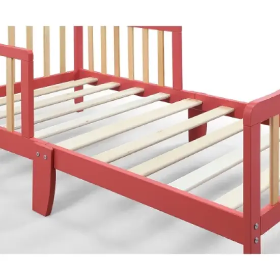 Olive & Opie Twain Toddler Bed - Coral/Natural image {5}