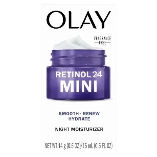 Olay Regenerist Retinol 24 + Peptide Night Face Moisturizer Fragrance-Free - Trial Size - 0.5oz image {11}