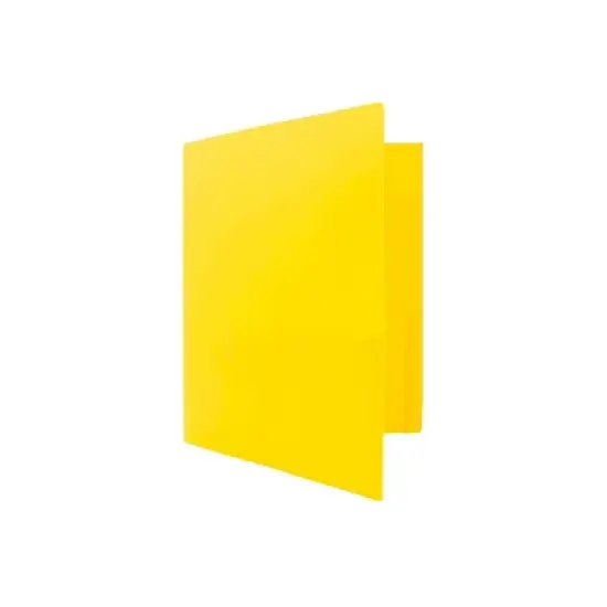 JAM Paper Heavy Duty Matte 2-Pocket Folder Yellow 108/Box 383HYEB image {4}