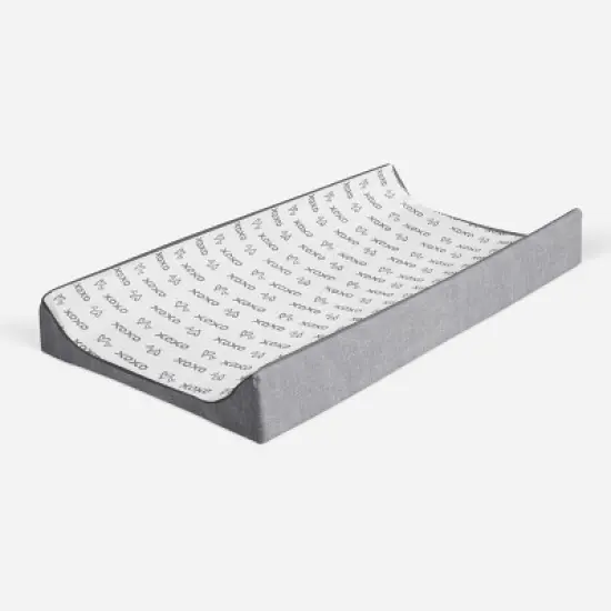 Bacati - Love Gray/Silver Diamond Changing Pad Cover image {6}