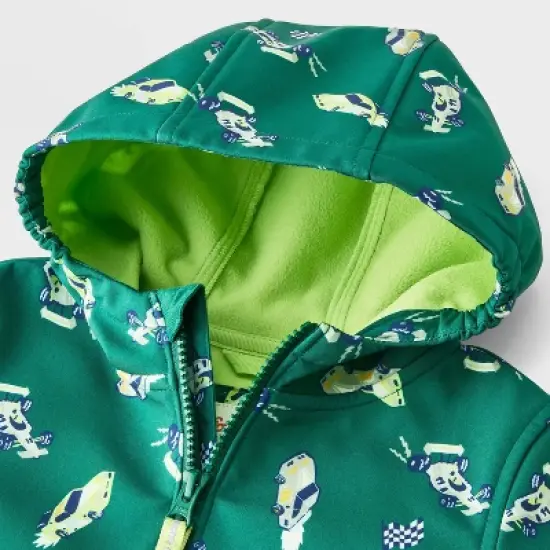 Toddler Boys' Full Zip Racecar Softshell Jacket - Cat & Jack&trade; Green image {5}