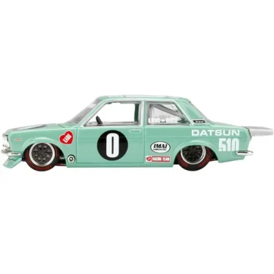 Datsun 510 Pro Street KDO510 Light Green (Designed by Jun Imai) "Kaido House" Special 1/64 Diecast Model Car by TSM image {2}