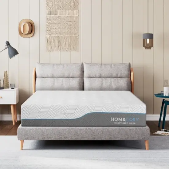 Vipbear Bamboo Firm/Extra Firm Mattress for Pressure Relief 10/12 Inch Cooling Green Tea Gel Memory Foam Mattress with Ice Silk Cover image {7}