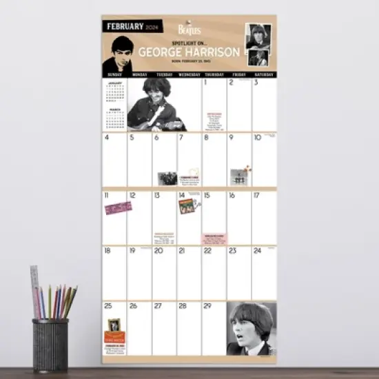 TF Publishing 2024 Wall Calendar 12"x12" The Beatles: A Day in the Life image {2}