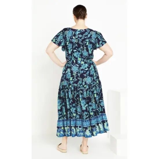 Women's Plus Size  Sandy Midi Dress - navy | AVENUE image {1}