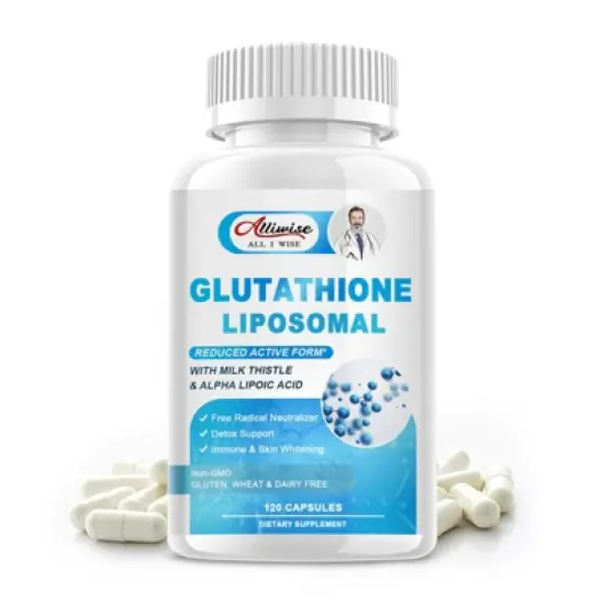 Alliwise Liposomal Glutathione Supplement, Max Absorption, Powerful Antioxidant, 120 Softgels image {2}