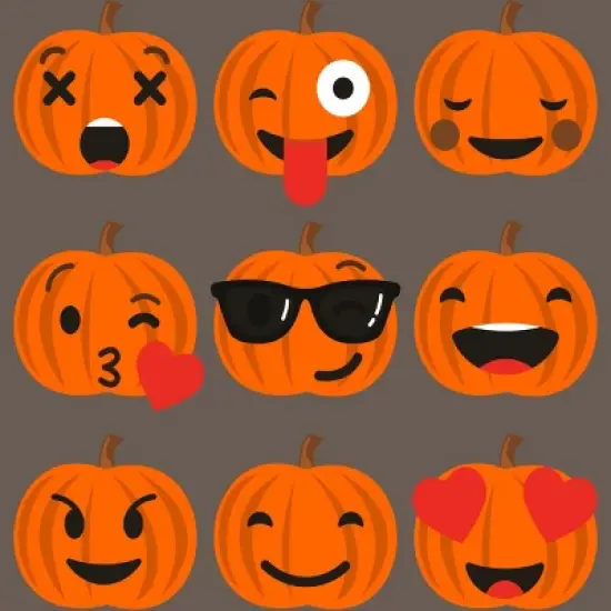 Women's Design By Humans Halloween Pumpkins Emoji By honeytree Racerback Tank Top image {1}