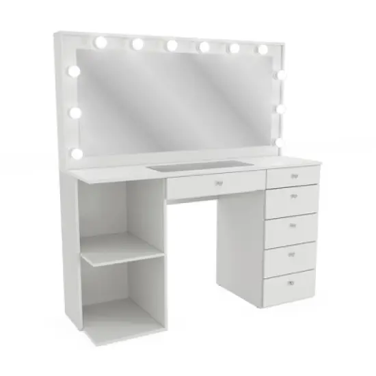 Emmy Lighted Makeup Vanity - Boahaus image {10}