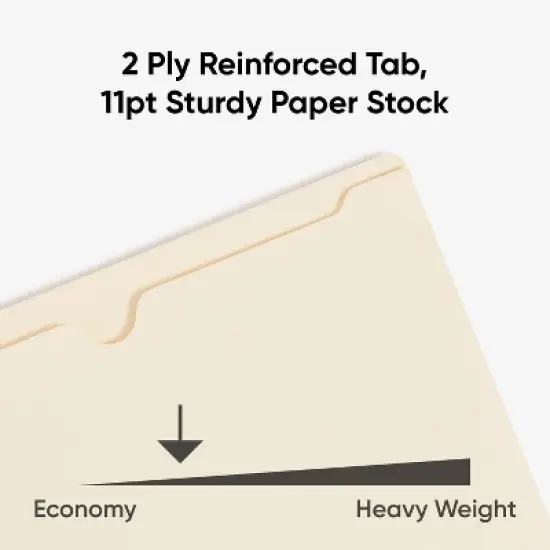 Smead File Jacket, Reinforced Tab, 2" Expansion, Legal Size, Manila, 50 per Box (76560) image {3}