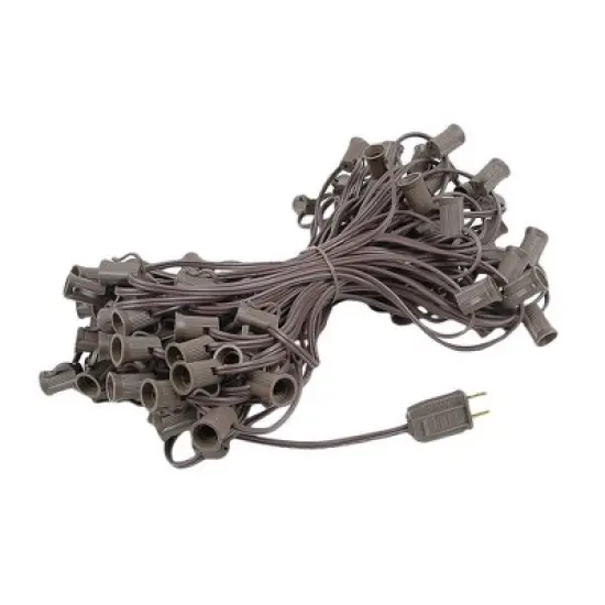 Novelty Lights 100 Feet G30 Globe Outdoor Patio String Lights, Brown Wire image {3}