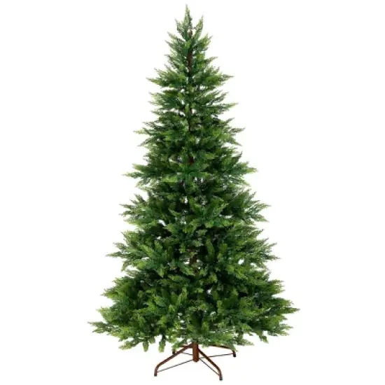 National Tree Company Pre-lit Feel Real Festive Fern Artificial Christmas Tree with Clear Lights image {4}