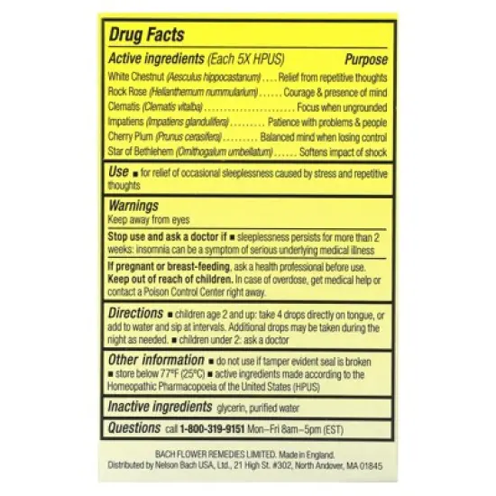 Bach Kids, Rescue Sleep Dropper, Ages 2 & Up, Alcohol-Free, 0.35 fl oz (10 ml) image {1}