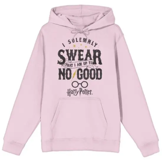 Harry Potter I Solemnly Swear I Am Up To No Good Long Sleeve Cradle Pink Men's Hooded Sweatshirt image {2}