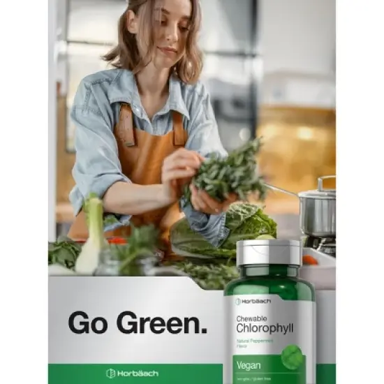 Horb&auml;ach Chlorophyll Pills | 300 Chewable Tablets | Natural Peppermint Flavor image {5}