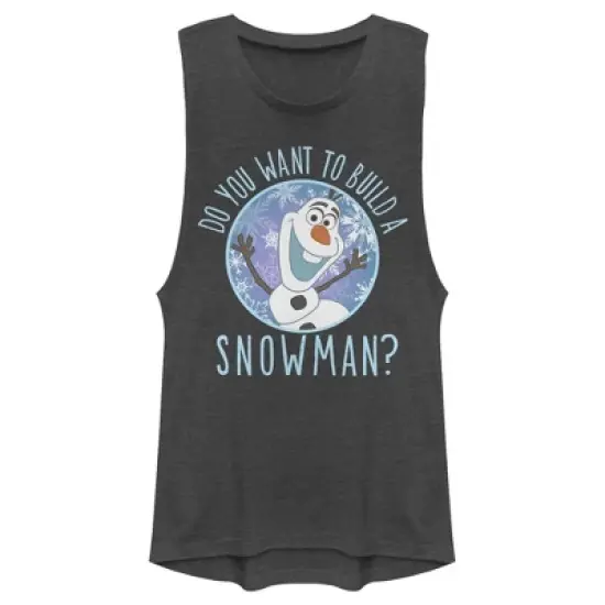 Junior's Frozen Olaf Build Snowman Festival Muscle Tee image {2}