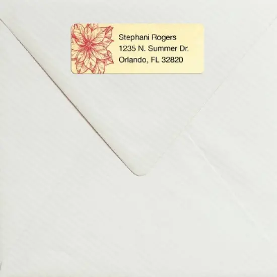 Poinsettia Foil Address Labels image {3}