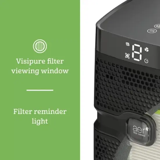 Holmes Aer1 True Hepa Medium Room Air Purifier Tower Plus Ionizer With Touch Controls image {4}