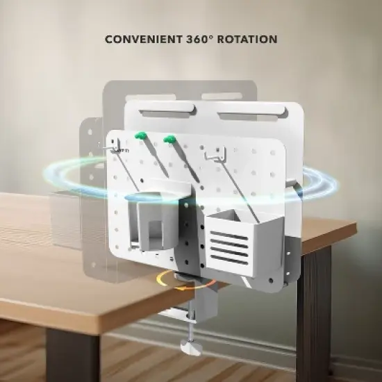 Mount-It! 360 Degree Rotating Pegboard and Organizer with Accessories image {2}