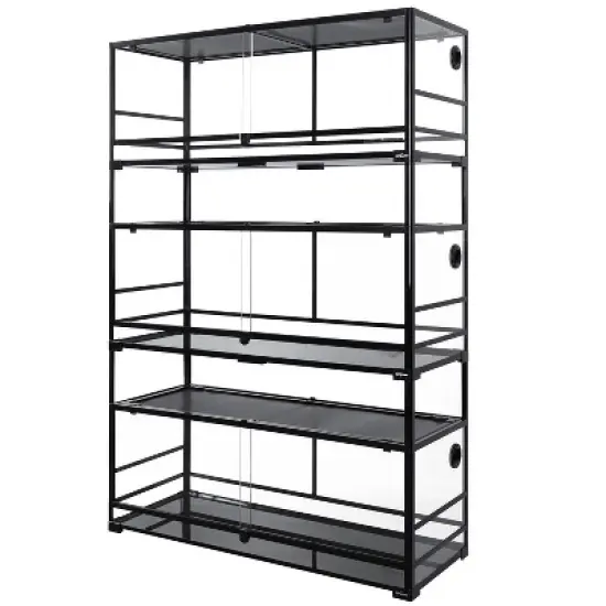 REPTIZOO 3 Layer 64gallon Full Glass Reptile Terrarium-48 x 18 x 70 inches image {5}