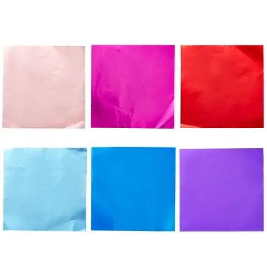 Stockroom Plus 1000 Piece Square Aluminum Foil Wrappers for Chocolate and Candy (4 in, 10 Colors) image {3}