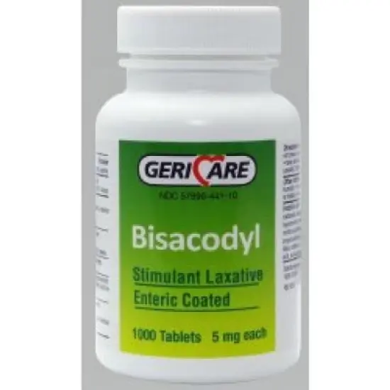Geri Care Bisacodyl 5mg Stimulant Laxative Tablets, 1000 Count image {2}