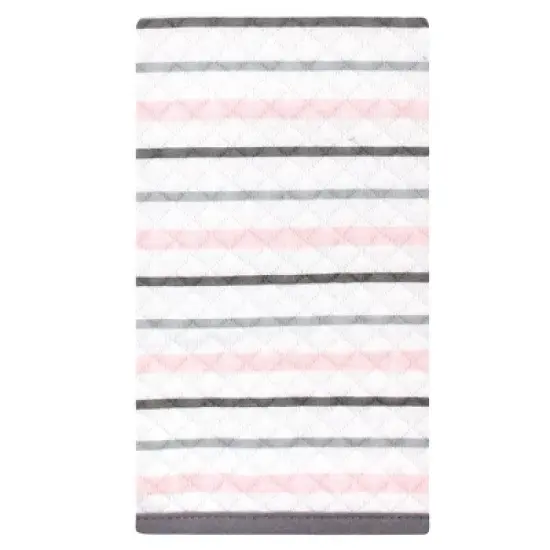 Hudson Baby Infant Girl Quilted Burp Cloths, Pink Safari, One Size image {5}