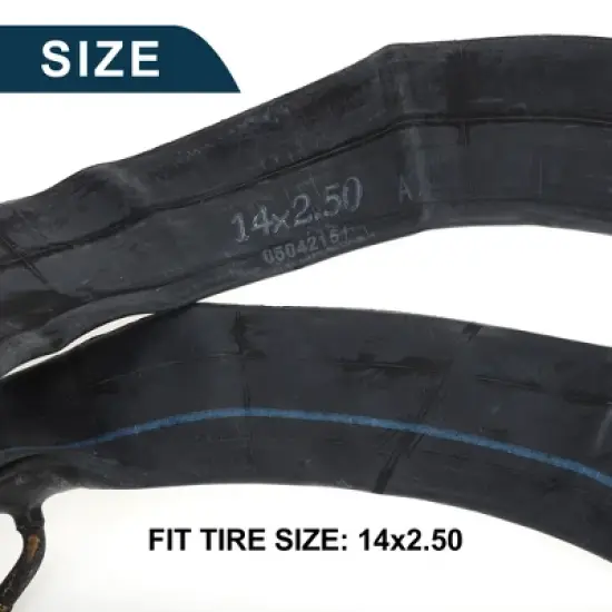Unique Bargains Bike MTB Cycling Inner Tire 14x2.5 inch Durable Bent Valve Bicycle Inner Tube 1 Pcs image {2}