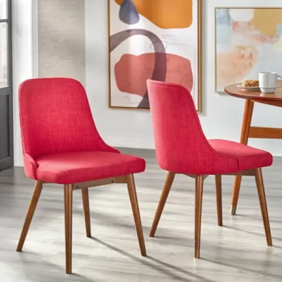 Set of 2 Saville Dining Chairs Red - Buylateral image {1}