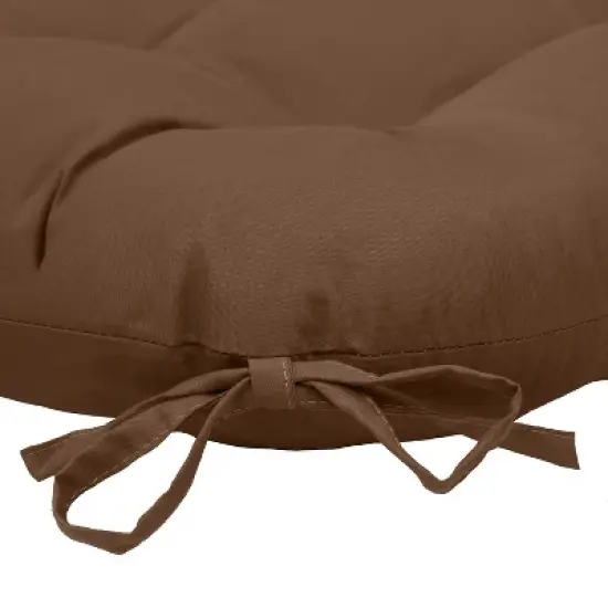 Habitat Tufted Ultra Soft Comfortable Chair Pad Pack of 2 Each 15" X 15" Brown image {3}