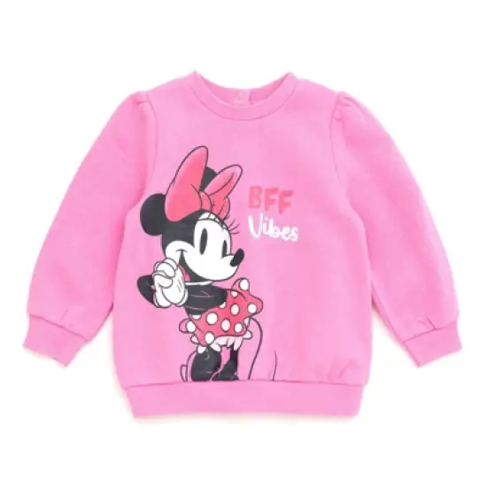 Disney Princess Minnie Mouse Winnie the Pooh Rapunzel Eeyore Piglet Fleece Sweatshirt and Pants Set Infant to Little Kid image {2}