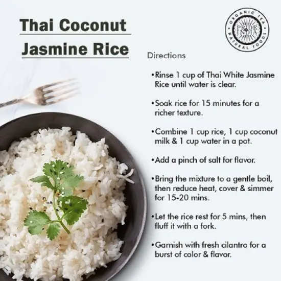 PRIDE OF INDIA Thai White Jasmine Rice image {5}