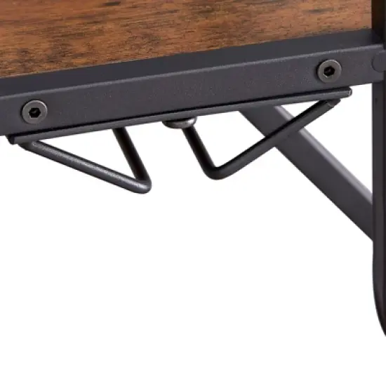 SEVOBAL Racks Versatile Use Five Tier Bakers Rack Durable Construction Multi-Room Function for Rooms, Antique brown, 28.74"*9.53"*53.94" image {3}