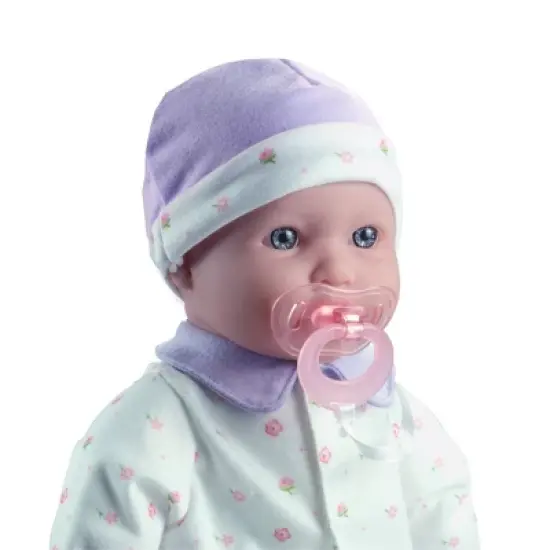 JC Toys La Baby 16" Baby Doll - Purple Outfit with Pacifier image {3}