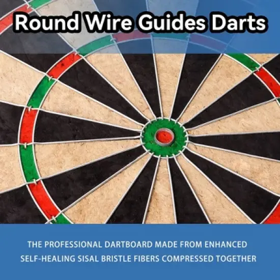 GSE 18" Pro Bristle/Sisal Dartboard Set with Six 17 Grams Steel Tip Darts & Dart Board Game Scoreboard image {2}