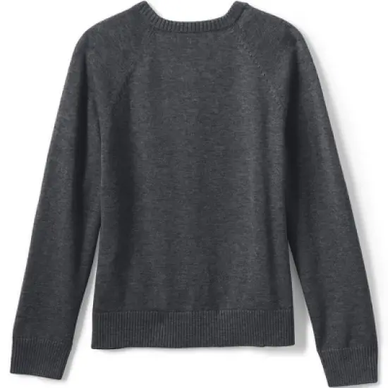 Lands' End School Uniform Girls Cotton Modal Cardigan Sweater image {1}