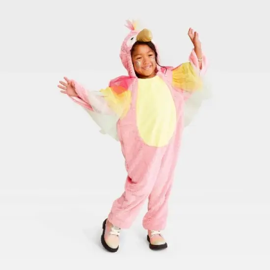 Toddler Parrot Halloween Costume Jumpsuit - Hyde and EEK! Boutique&trade; Pink image {3}