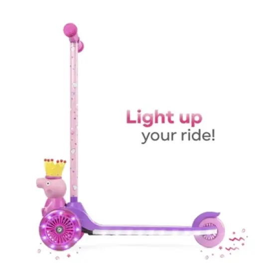 Peppa Pig 3D Tilt and Turn Scooter with Light Up Deck and Wheels image {8}