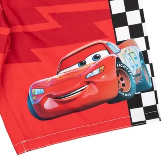 Disney Pixar Cars Lightning McQueen Swim Trunks Bathing Suit Toddler image {2}