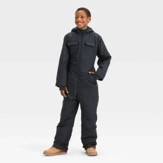  Boys' Solid Snowsuit - All in Motion&trade; Black image {3}