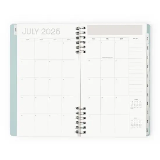 Altitude Supplies 5"x8" Weekly and Monthly Planner, July 2025 to June 2026, Seafoam Blue Arch image {5}